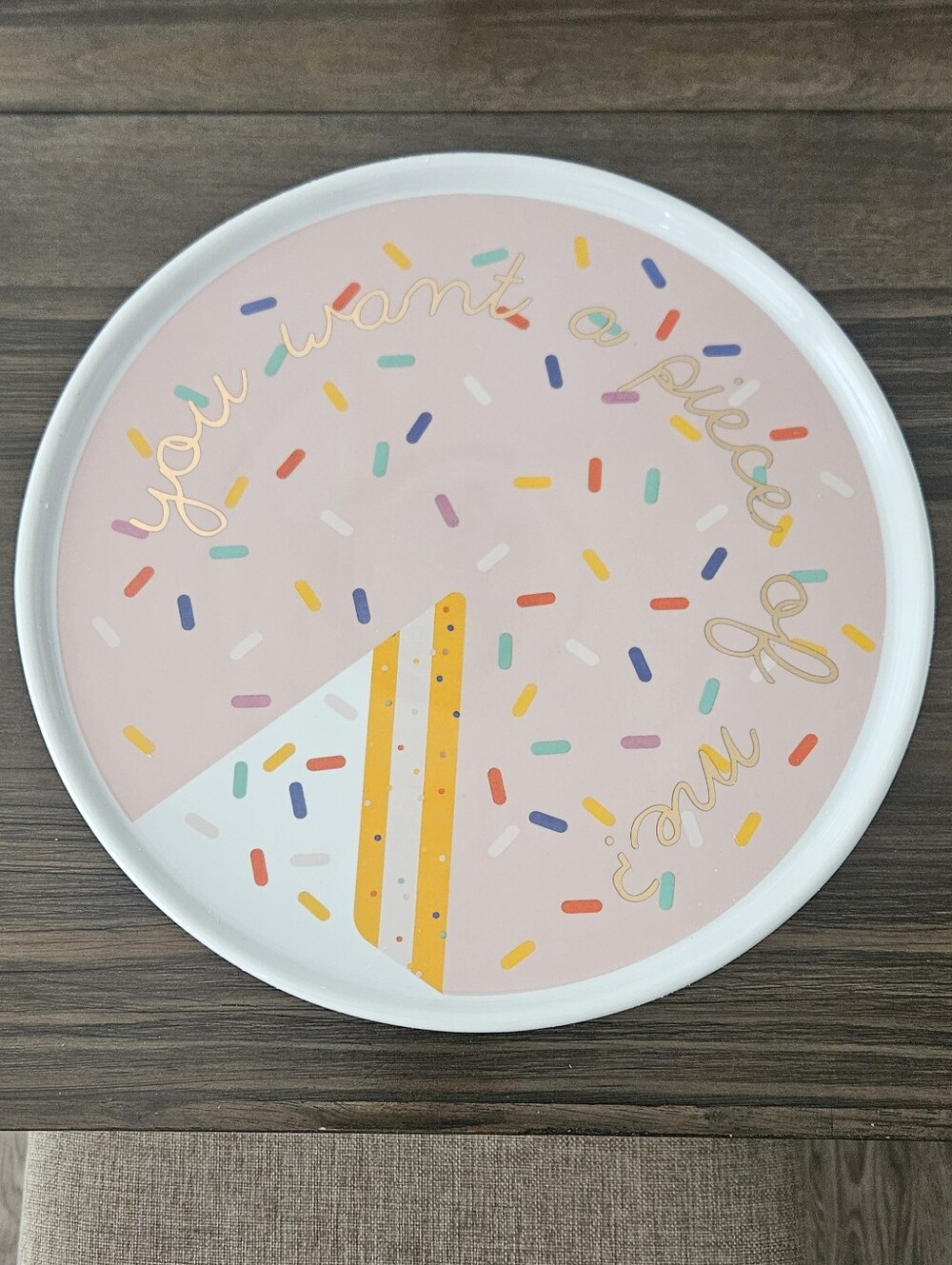 Slant Collections You Want A Piece Of Me Cake Plate NWT